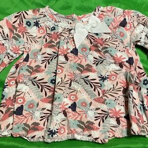 Floral Kids Top with Bow Accent